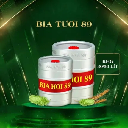Bia tươi 89 keg 30/50 lít